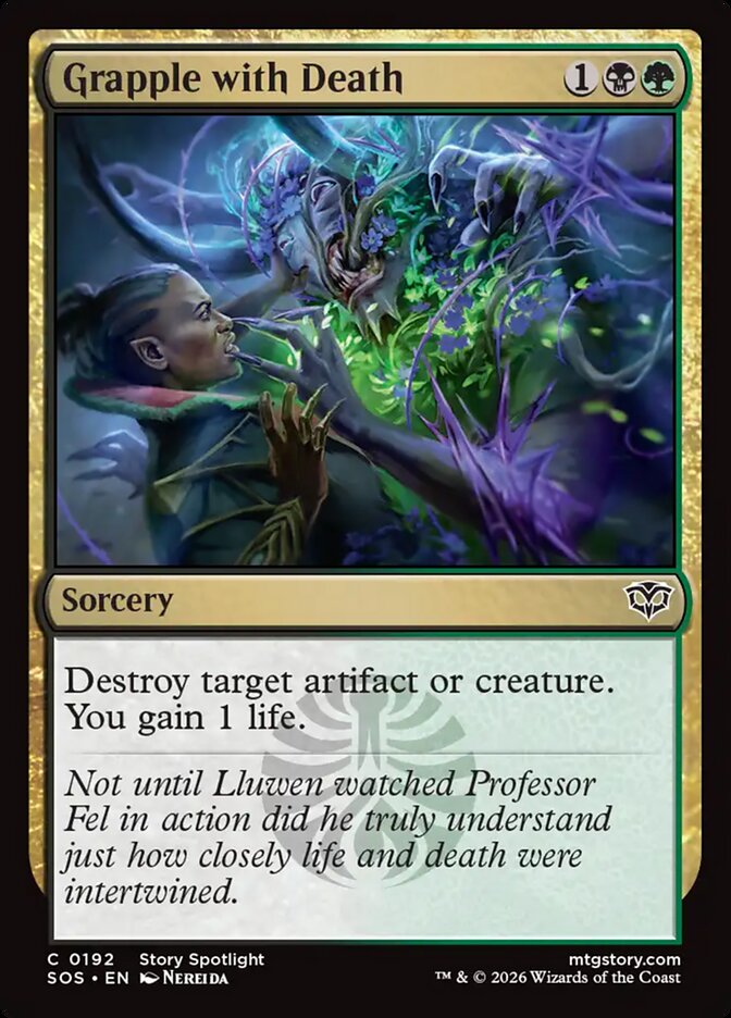 Grapple with Death – Common Magic: The Gathering card from Secrets of Strixhaven (#192)