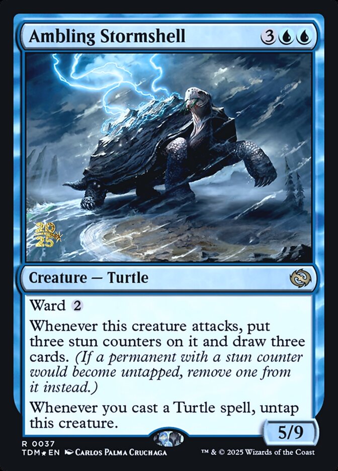 Ambling Stormshell – Rare Magic: The Gathering card from Tarkir: Dragonstorm Promos (#37s)