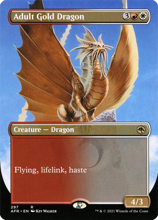 Adult Gold Dragon – Rare Magic: The Gathering card from Adventures in the Forgotten Realms (#297)