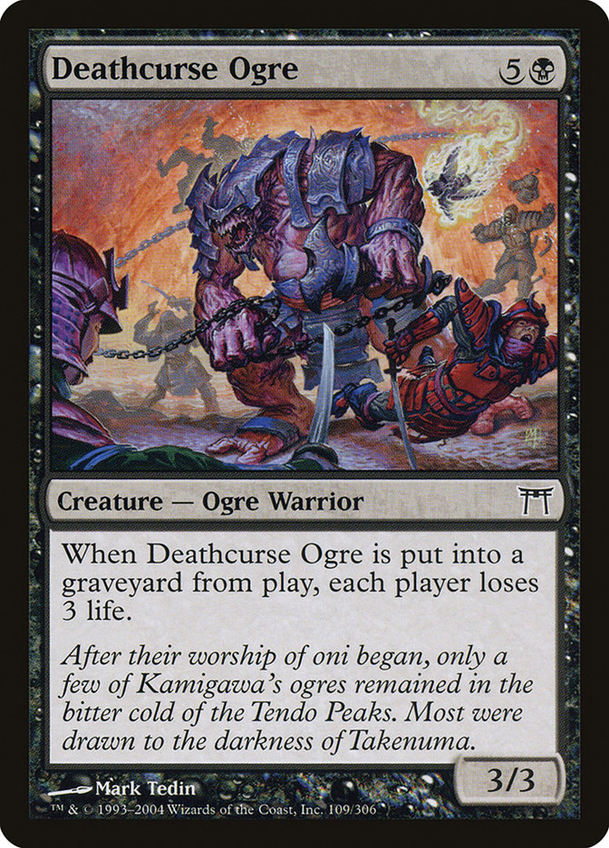 Deathcurse Ogre – Common Magic: The Gathering card from Champions of Kamigawa (#109)