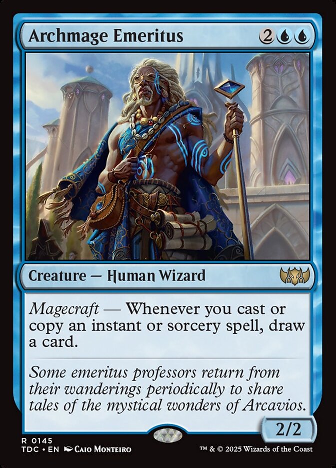 Archmage Emeritus – Rare Magic: The Gathering card from Tarkir: Dragonstorm Commander (#145)