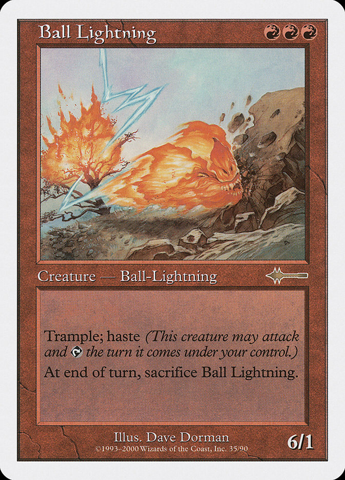 Ball Lightning – Rare Magic: The Gathering card from Beatdown Box Set (#35)