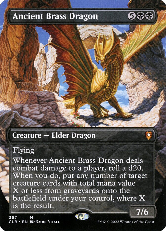 Ancient Brass Dragon – Mythic Magic: The Gathering card from Commander Legends: Battle for Baldur's Gate (#367)