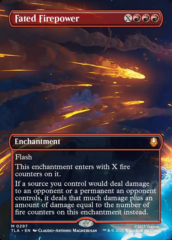 Fated Firepower – Mythic Magic: The Gathering card from Avatar: The Last Airbender (#297)