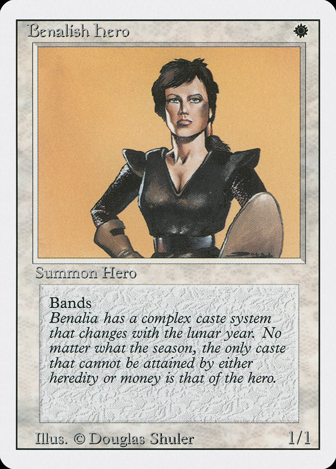 Benalish Hero – Common Magic: The Gathering card from Revised Edition (#4)