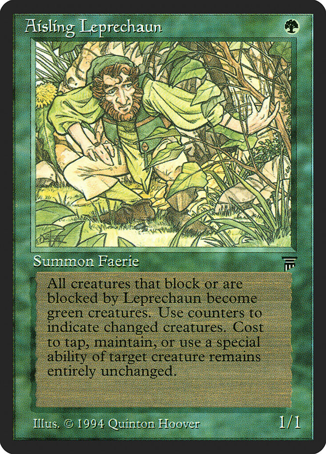 Aisling Leprechaun – Common Magic: The Gathering card from Legends (#173)