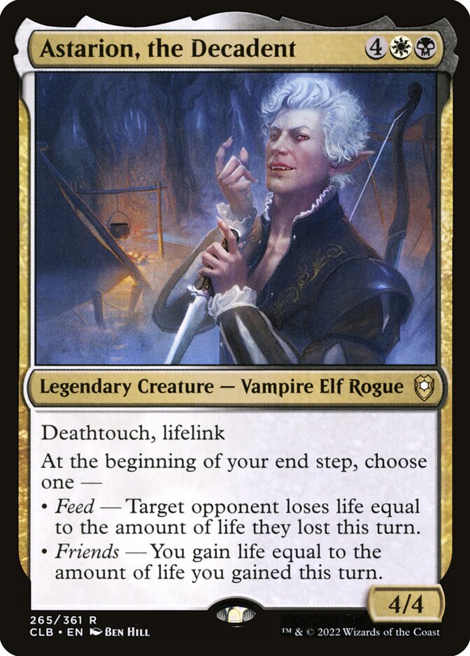 Astarion, the Decadent – Rare Magic: The Gathering card from Commander Legends: Battle for Baldur's Gate (#265)