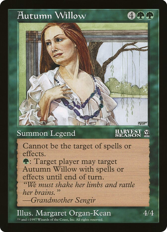 Autumn Willow – Rare Magic: The Gathering card from Oversized League Prizes (#20)