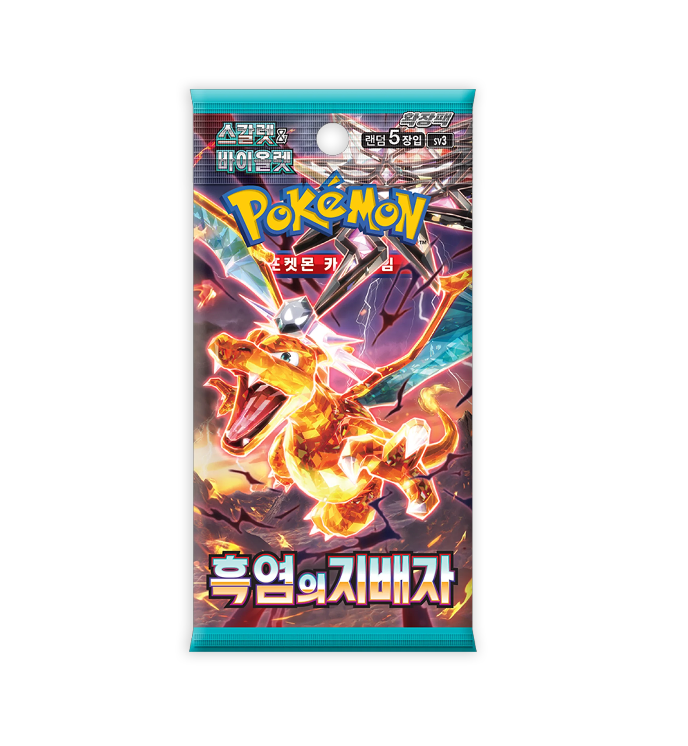 Korean Pokémon: Ruler of the Black Flame SV3 Booster Pack