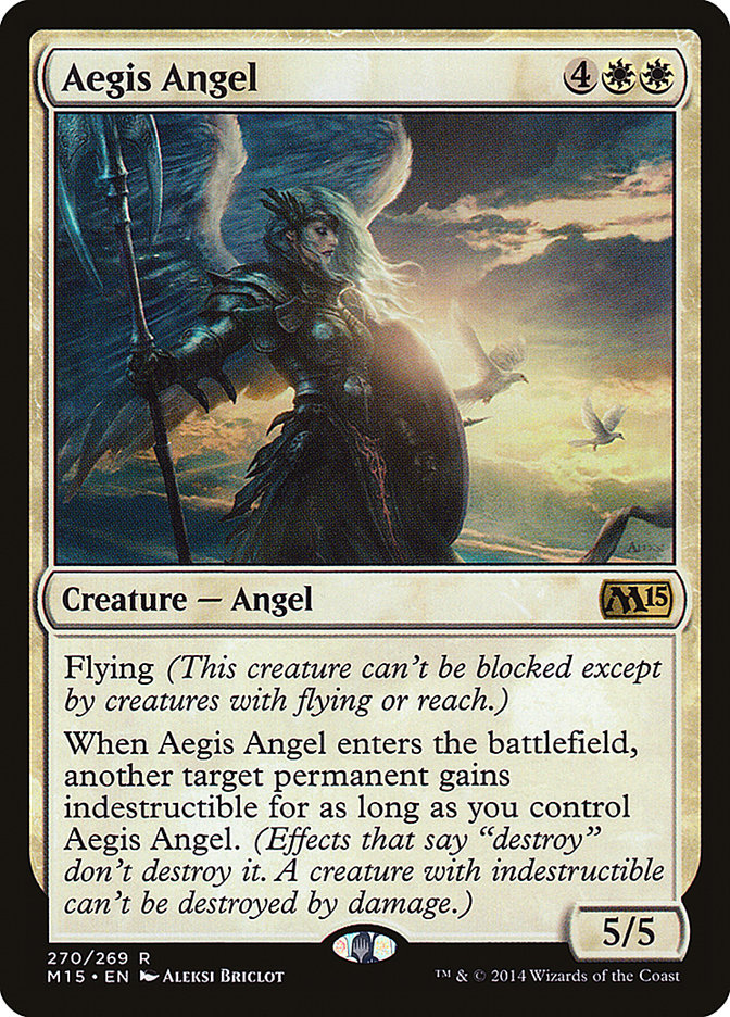 Aegis Angel – Rare Magic: The Gathering card from Magic 2015 (#270)