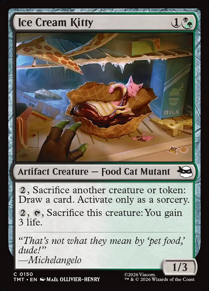 Ice Cream Kitty – Common Magic: The Gathering card from Teenage Mutant Ninja Turtles (#150)