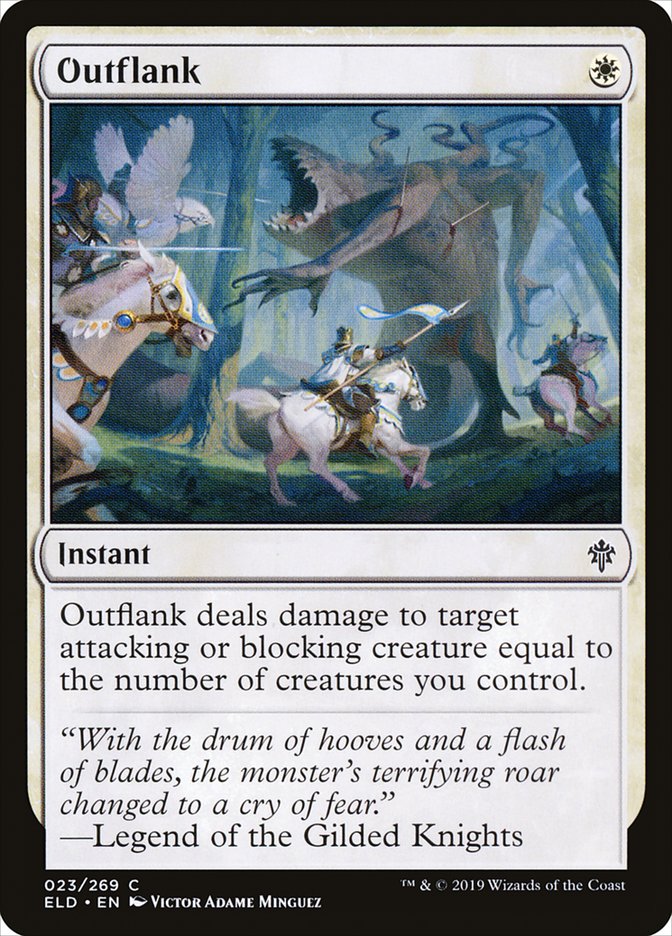 Outflank – Common Magic: The Gathering card from Throne of Eldraine (#23)