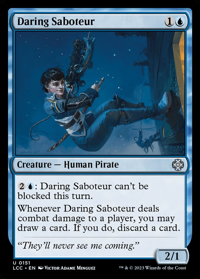 Daring Saboteur – Uncommon Magic: The Gathering card from The Lost Caverns of Ixalan Commander (#151)