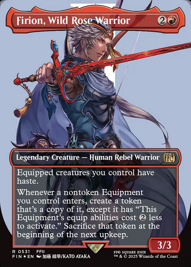Firion, Wild Rose Warrior – Rare Magic: The Gathering card from Final Fantasy (#531)