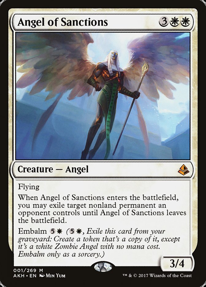 Angel of Sanctions – Mythic Magic: The Gathering card from Amonkhet (#1)