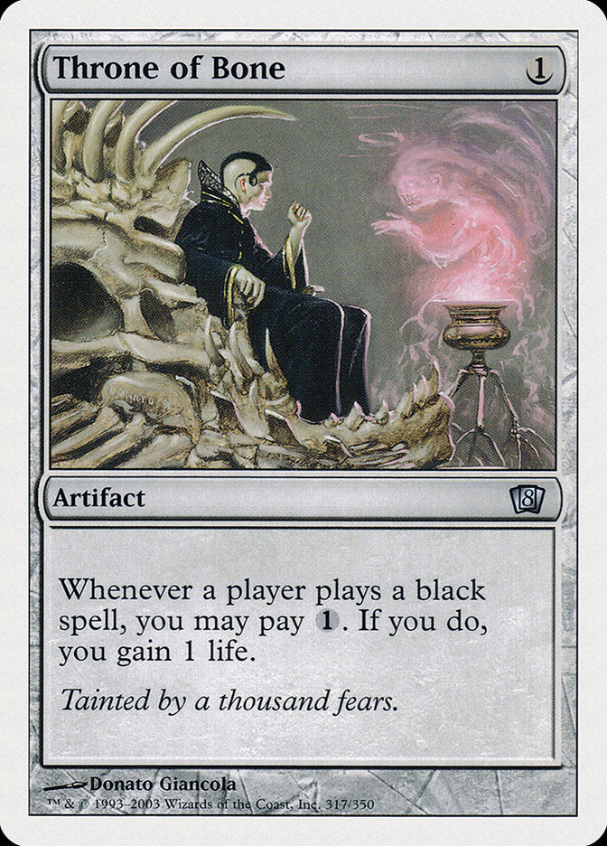 Throne of Bone – Uncommon Magic: The Gathering card from Eighth Edition (#317)