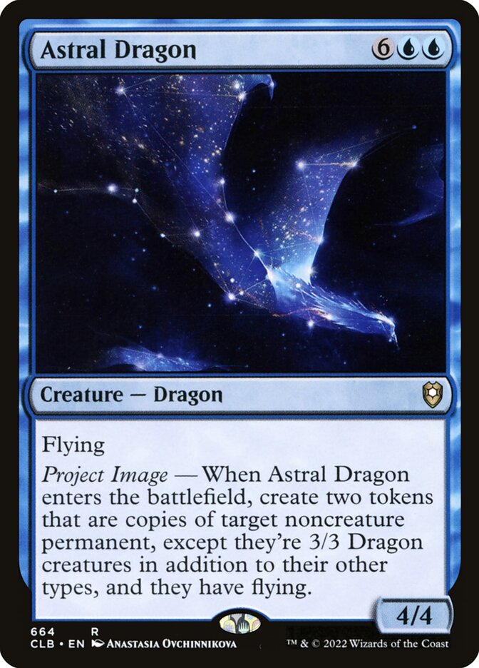 Astral Dragon – Rare Magic: The Gathering card from Commander Legends: Battle for Baldur's Gate (#664)