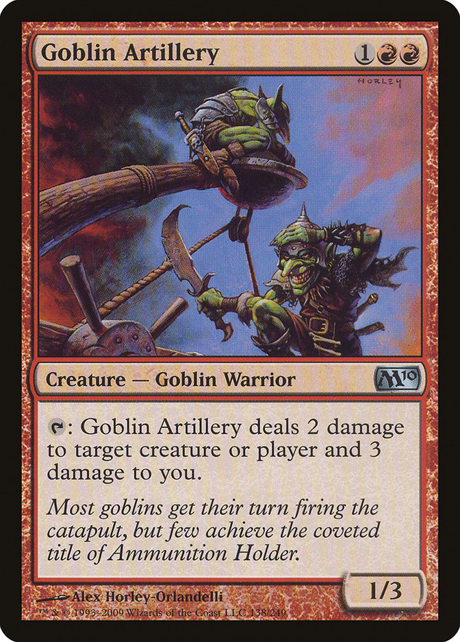 Goblin Artillery – Uncommon Magic: The Gathering card from Magic 2010 (#138)