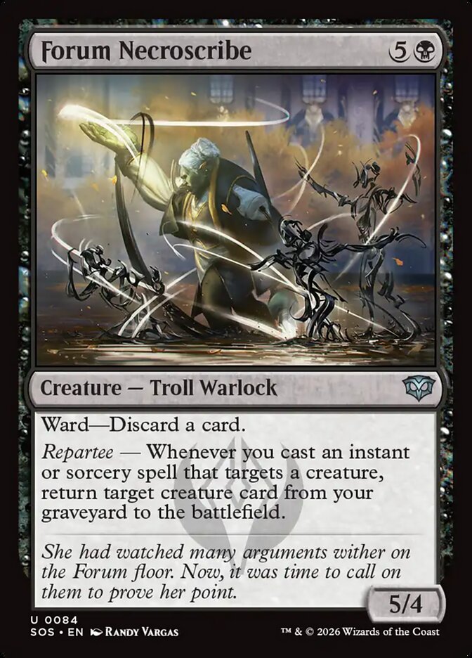 Forum Necroscribe – Uncommon Magic: The Gathering card from Secrets of Strixhaven (#84)