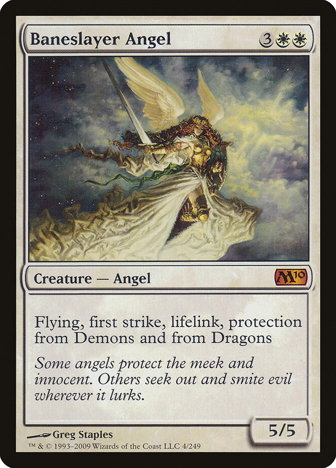 Baneslayer Angel – Mythic Magic: The Gathering card from Magic 2010 (#4)