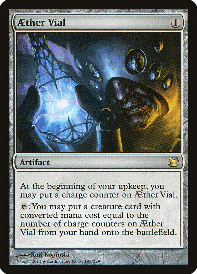 Aether Vial – Rare Magic: The Gathering card from Modern Masters (#197)