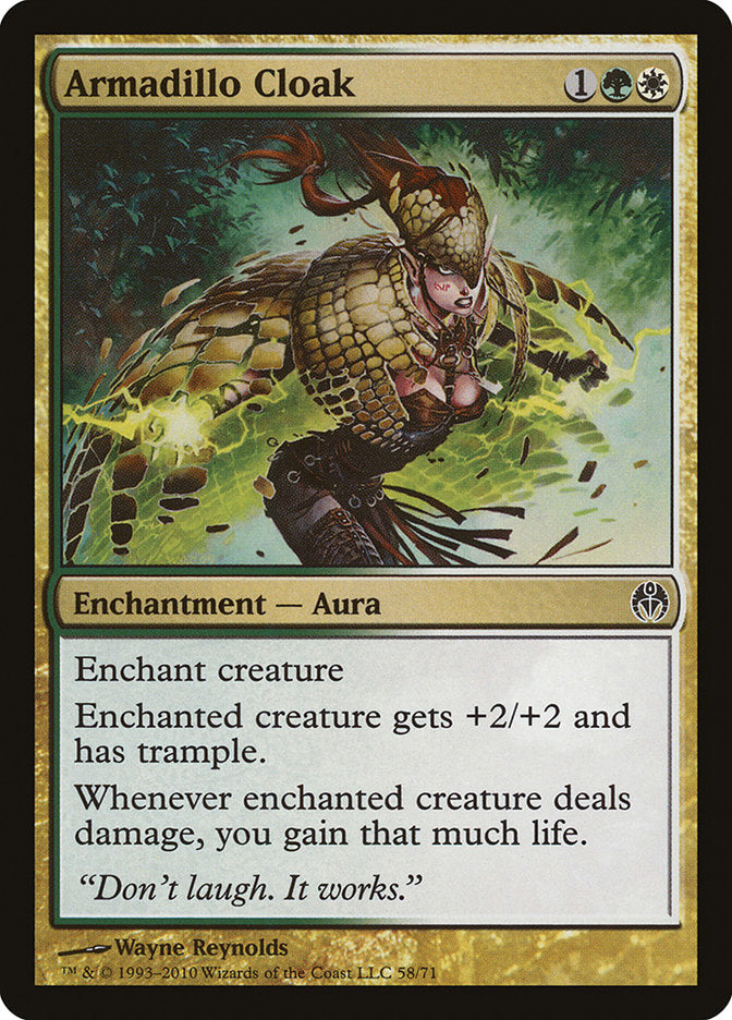 Armadillo Cloak – Common Magic: The Gathering card from Duel Decks: Phyrexia vs. the Coalition (#58)
