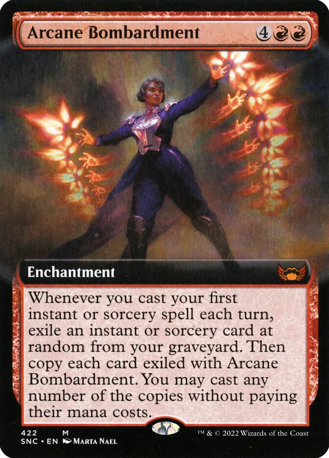 Arcane Bombardment – Mythic Magic: The Gathering card from Streets of New Capenna (#422)