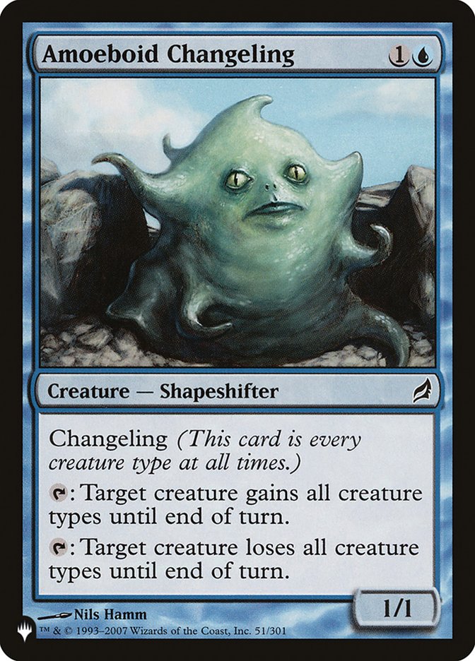 Amoeboid Changeling – Common Magic: The Gathering card from The List (#LRW-51)