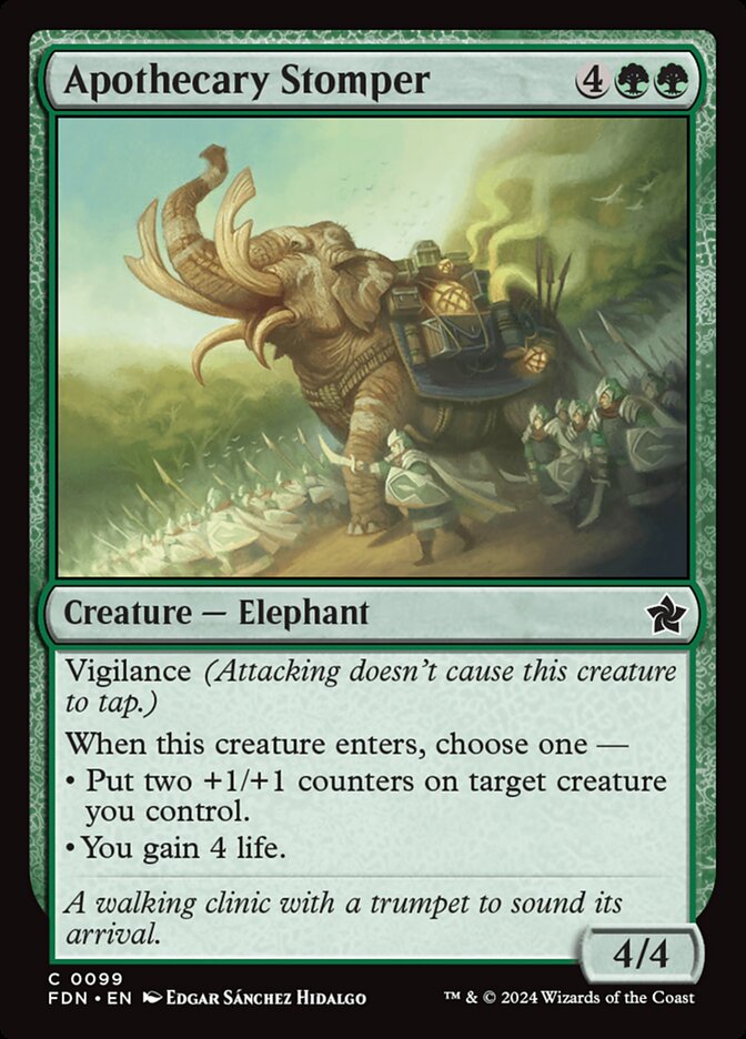 Apothecary Stomper – Common Magic: The Gathering card from Foundations (#99)
