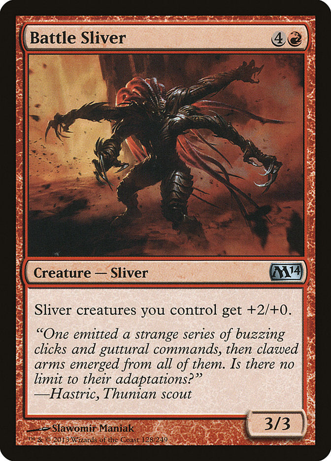 Battle Sliver – Uncommon Magic: The Gathering card from Magic 2014 (#128)