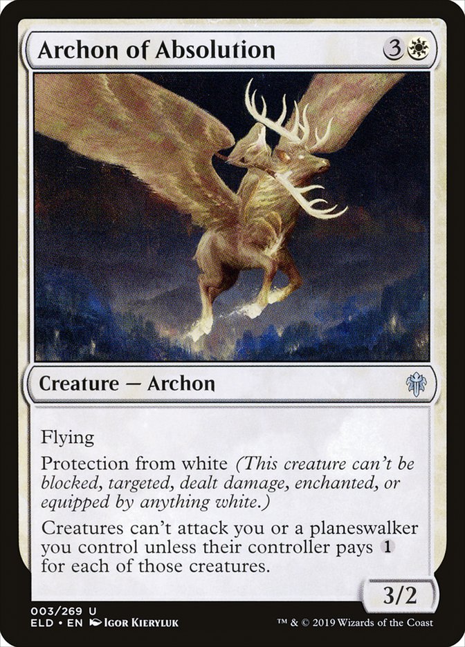 Archon of Absolution – Uncommon Magic: The Gathering card from Throne of Eldraine (#3)