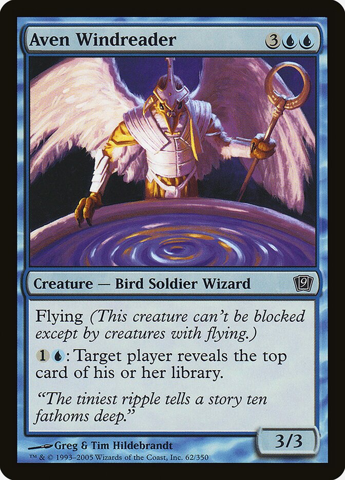 Aven Windreader – Common Magic: The Gathering card from Ninth Edition (#62★)