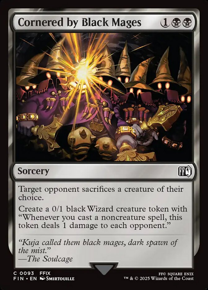 Cornered by Black Mages – Common Magic: The Gathering card from Final Fantasy (#93)
