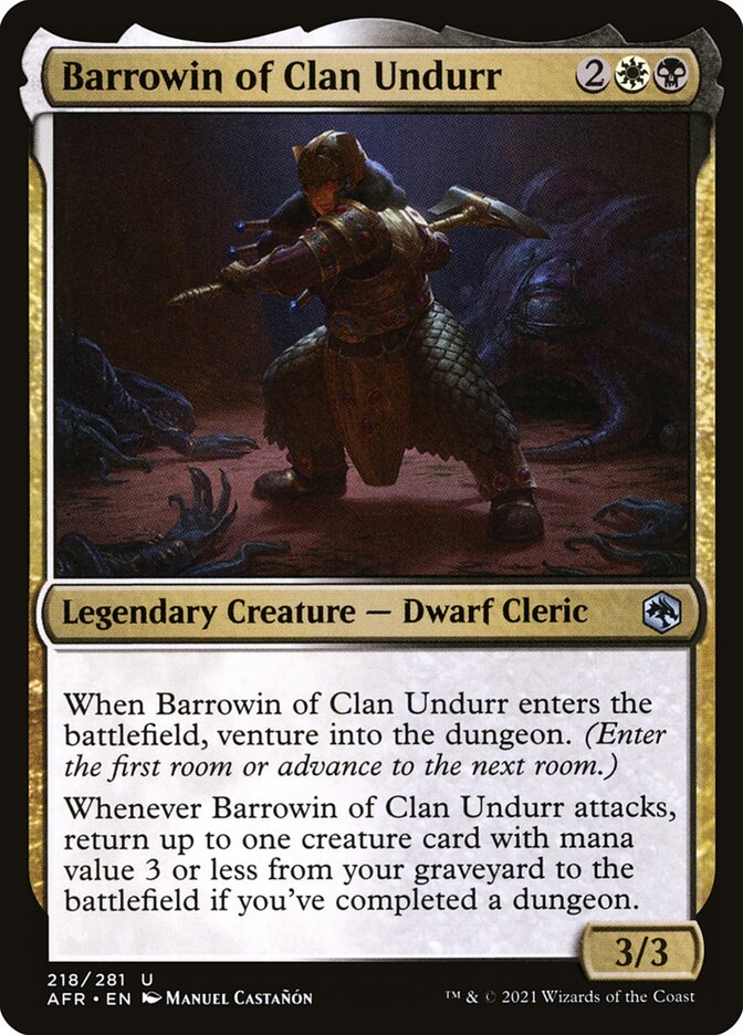 Barrowin of Clan Undurr – Uncommon Magic: The Gathering card from Adventures in the Forgotten Realms (#218)
