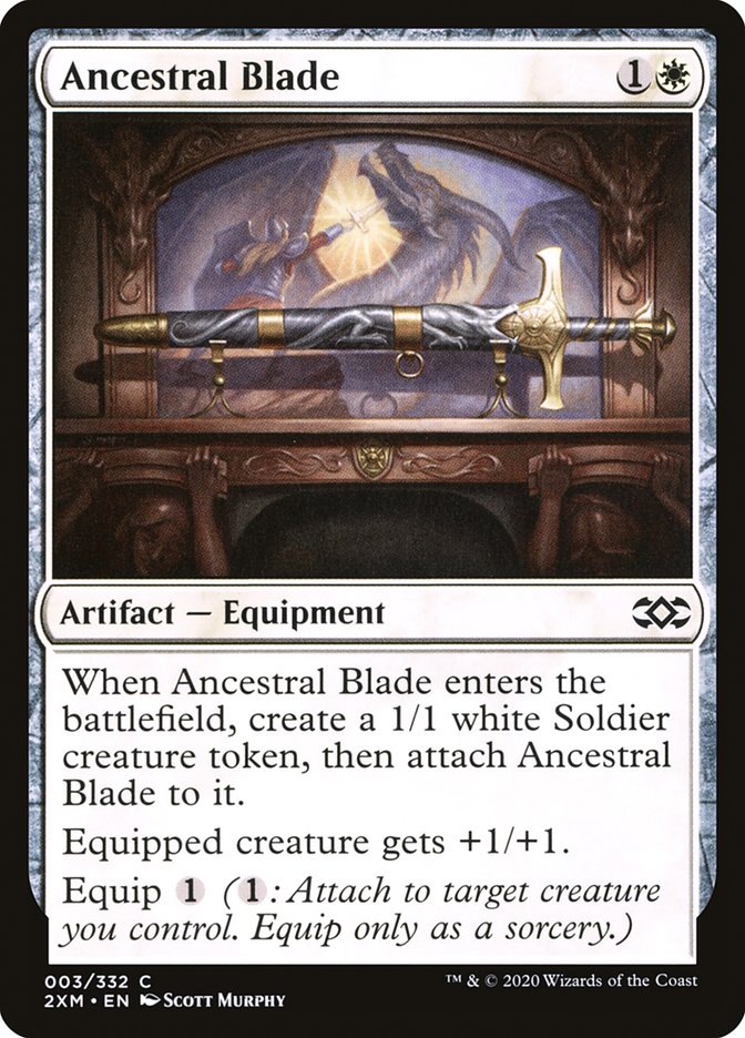 Ancestral Blade – Common Magic: The Gathering card from Double Masters (#3)