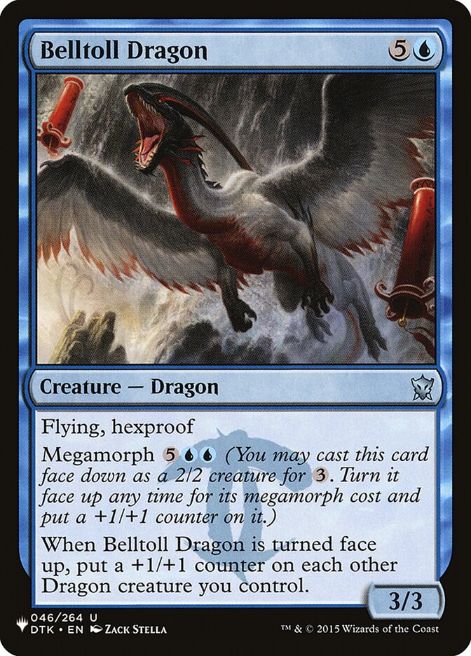 Belltoll Dragon – Uncommon Magic: The Gathering card from The List (#DTK-46)