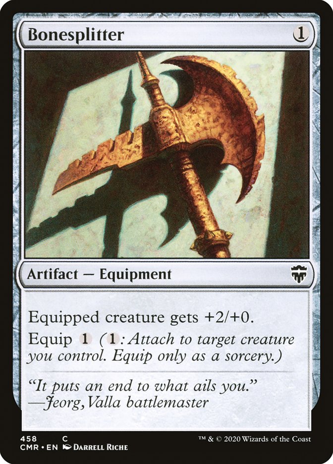 Bonesplitter – Common Magic: The Gathering card from Commander Legends (#458)