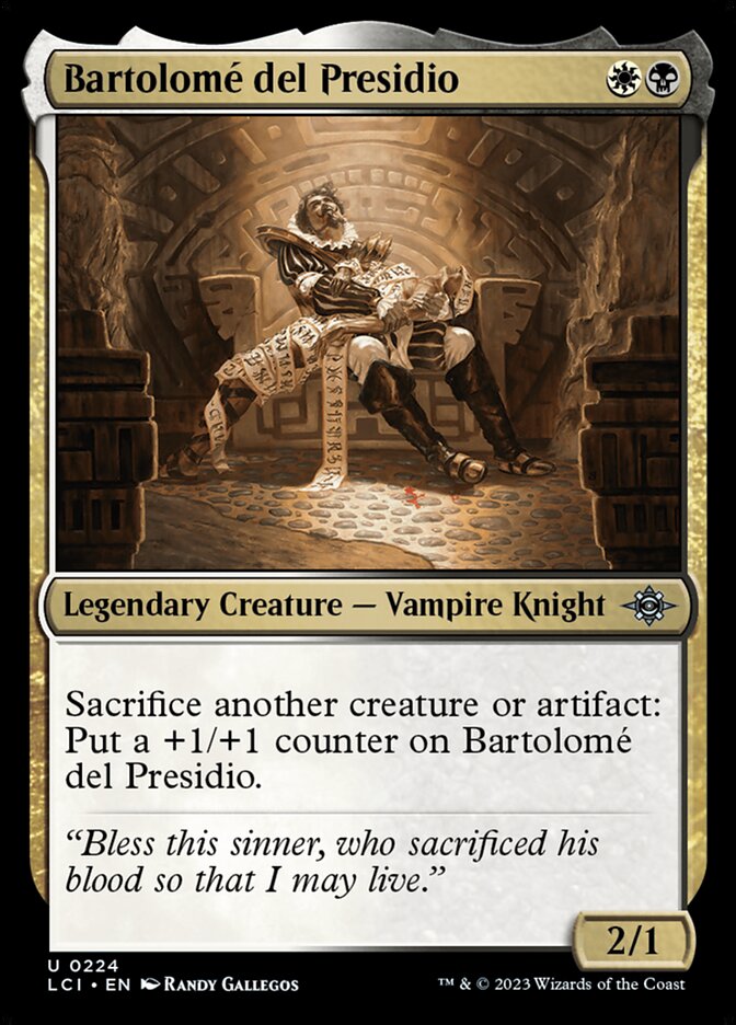 Bartolomé del Presidio – Uncommon Magic: The Gathering card from The Lost Caverns of Ixalan (#224)