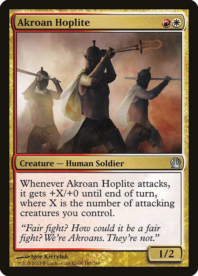 Akroan Hoplite – Uncommon Magic: The Gathering card from Theros (#185)