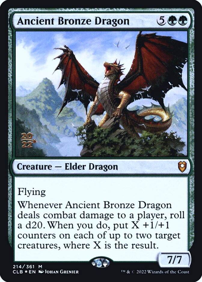 Ancient Bronze Dragon – Mythic Magic: The Gathering card from Battle for Baldur's Gate Promos (#214s)