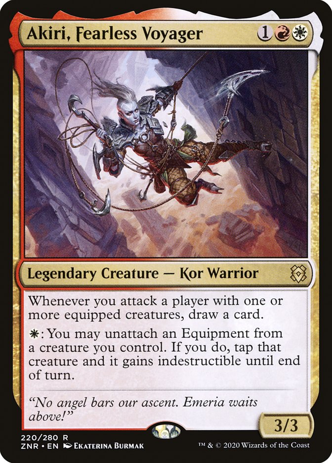 Akiri, Fearless Voyager – Rare Magic: The Gathering card from Zendikar Rising (#220)