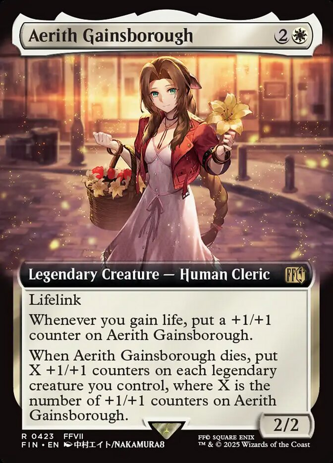 Aerith Gainsborough – Rare Magic: The Gathering card from Final Fantasy (#423)