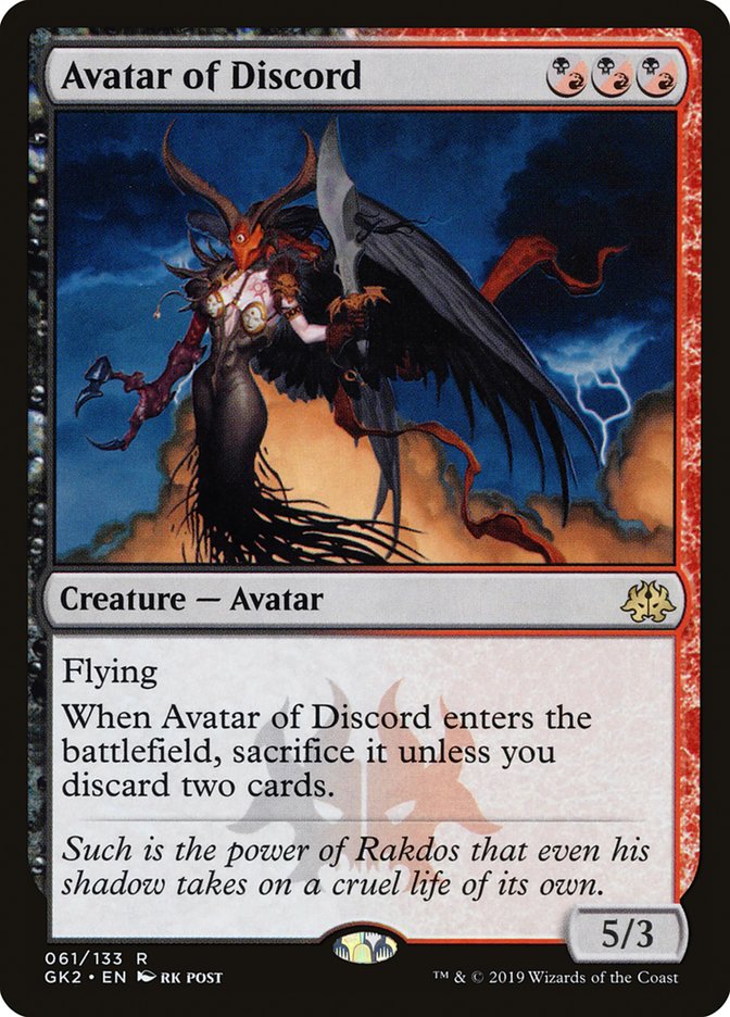Avatar of Discord – Rare Magic: The Gathering card from RNA Guild Kit (#61)
