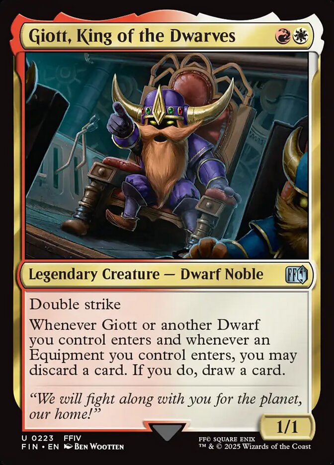 Giott, King of the Dwarves – Uncommon Magic: The Gathering card from Final Fantasy (#223)
