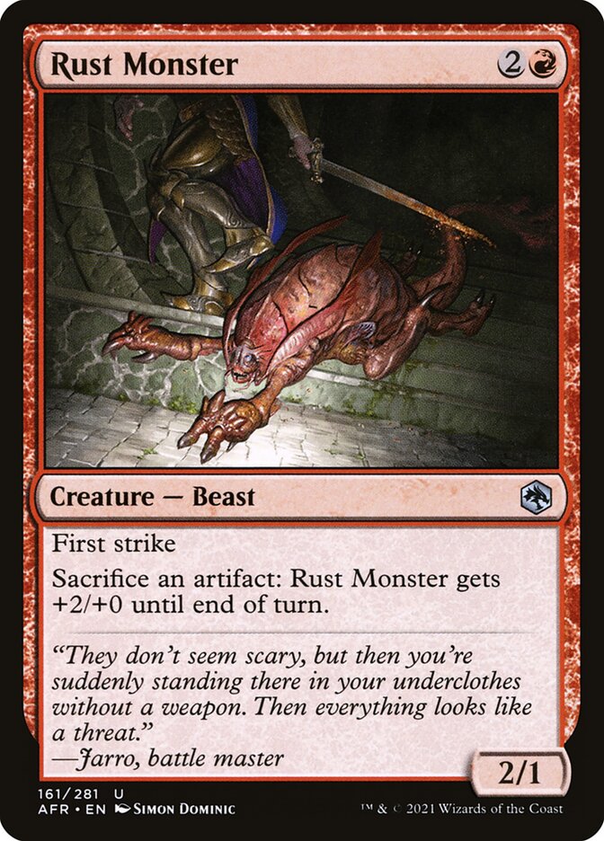 Rust Monster – Uncommon Magic: The Gathering card from Adventures in the Forgotten Realms (#161)