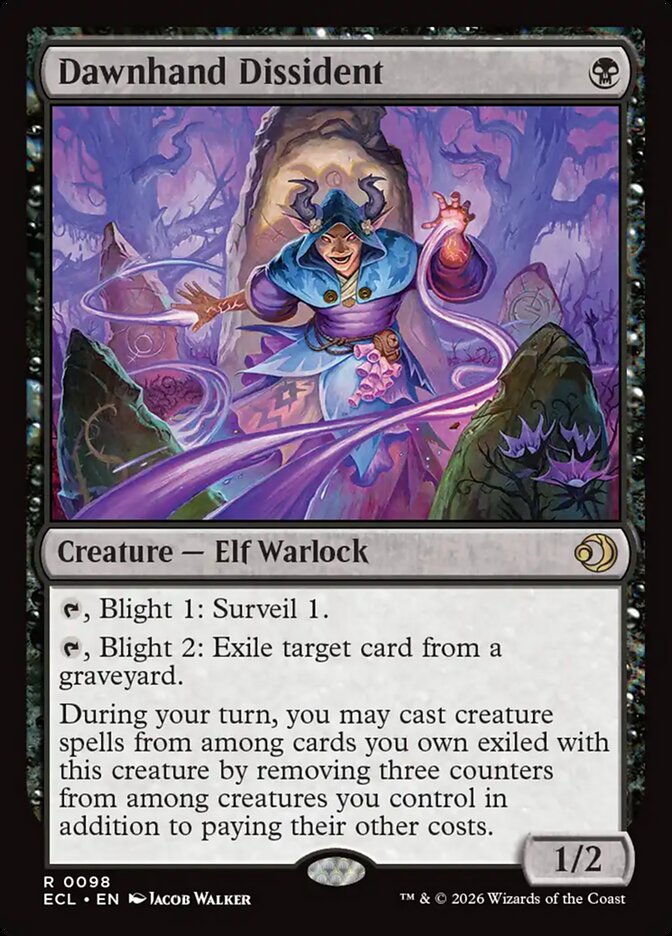 Dawnhand Dissident – Rare Magic: The Gathering card from Lorwyn Eclipsed (#98)