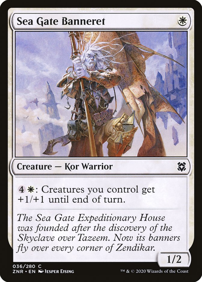 Sea Gate Banneret – Common Magic: The Gathering card from Zendikar Rising (#36)