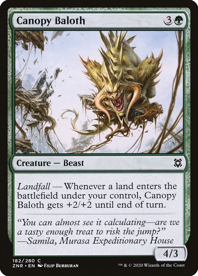 Canopy Baloth – Common Magic: The Gathering card from Zendikar Rising (#182)