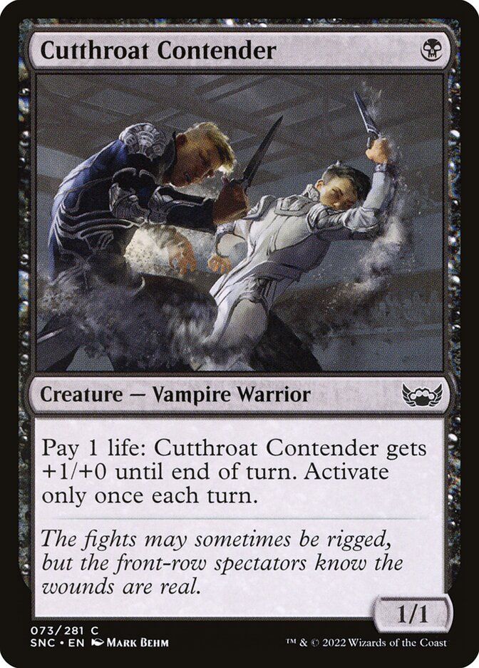 Cutthroat Contender – Common Magic: The Gathering card from Streets of New Capenna (#73)