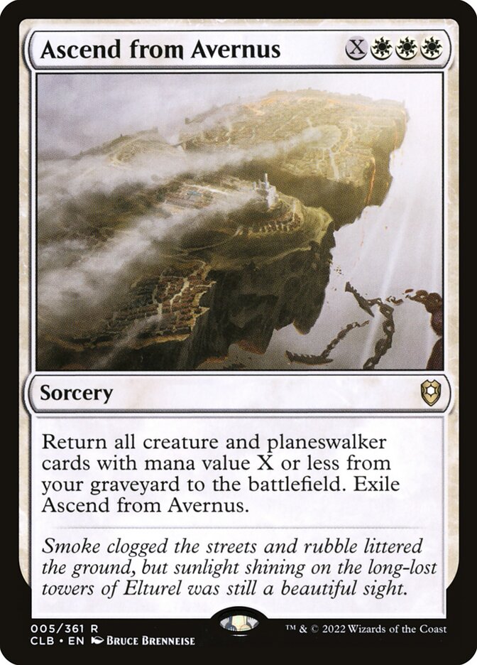 Ascend from Avernus – Rare Magic: The Gathering card from Commander Legends: Battle for Baldur's Gate (#5)